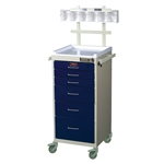 Harloff Mini Line Anesthesia Cart, Six Drawer with Basic Electronic Pushbutton Lock