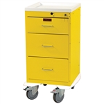 Harloff Infection Control Cart, Three Drawers with Key Lock