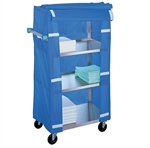 Lakeside Standard Duty, 4 Shelf, Compact Utility Cart, with Nylon Cover