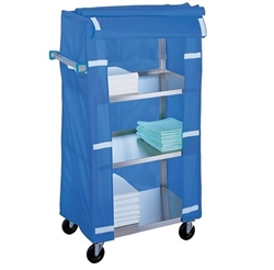 Lakeside Standard Duty, 4 Shelf, Compact Utility Cart, with Nylon Cover