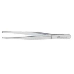 Miltex Tissue Forceps, 5", 1x2 Teeth, Delicate, Fluted Handles