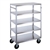 Lakeside Medium Duty, 5 Shelf, All Edges Turned Down, Medium Utility Cart