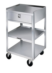 Lakeside 300 Lb Capacity Compact Utility Stand, (3) 16.75 x 18.75 Inch Shelves, With Drawer