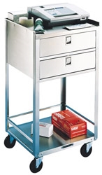 Lakeside 300 Lb Capacity Compact Utility Stand, (2) 16.75 x 18.75 Inch Shelves, (2) Drawers