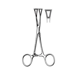 Sklar Duval Lung forceps, 1" Jaw, 9"