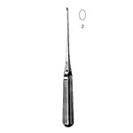 Sklar Lempert Endaural Curette 8", Oval Cup Size #2, 3.3mm Wide