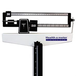 Health O Meter Mechanical Beam Scale with Height Rod - Pounds Only