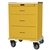 Harloff Mini24 Infection Control Cart, Three Drawers with Key Lock, Pontoon Bumper and 5" Casters