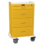 Harloff Mini24 Line Isolation Cart, Tall Cabinet, Four Drawers with Key Lock