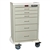 Harloff Mini24 Procedure Cart, Tall Cabinet, Six Drawers, Basic Electronic Pushbutton Lock with Key Lock