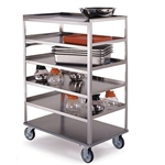 Lakeside Medium Duty, 6 Shelf, All Edges Turned Down, Large Utility Cart