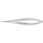 Miltex 6" Microsurgery Scissors - Sharp Points - Curved - 8 mm Blades - Flat Handles