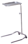 Lakeside Single post mayo instrument stand with adjustable height and removable tray
