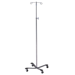 Lakeside 4-Leg Heavy Duty IV Stand, 2 Hooks