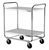Lakeside 500 Lb Capacity, Tubular Chrome Plated Frame cart, (2) 21 x 33 Inch Shelves