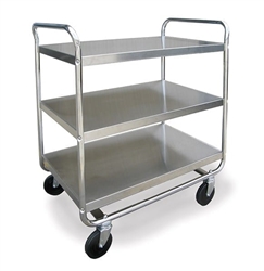 Lakeside 500 Lb Capacity, Tubular Chrome Plated Frame cart, (3) 21 x 33 Inch Shelves