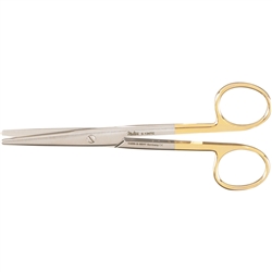 Miltex Dissecting Scissors, 5-1/2" Straight, Carb-N-Sert, Rounded Blades