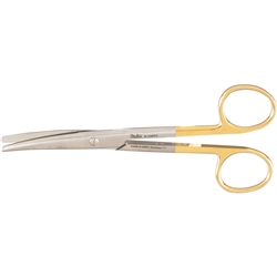 Miltex Dissecting Scissors, Curved, Carb-N-Sert, Rounded Blades - 5-1/2"