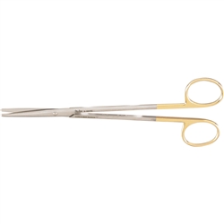 Miltex 7" Metzenbaum Scissors - Straight - Blunt Points - Standard Pattern - Tungsten Carbide