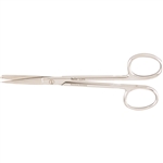 Miltex Surgery Scissors, Straight, Sharp-Blunt Points, Serrated Blade - 4-3/4"