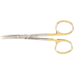 Miltex Iris Scissors, 4-1/2" Curved, Carb-N-Sert