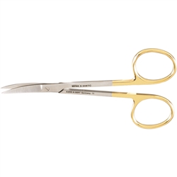 Miltex Iris Scissors, 4-1/2" Curved, Carb-N-Sert