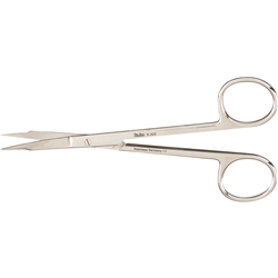 Miltex Wound Debridement Scissors, 5" Curved Fine Tips, One Serrated Blade