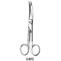 Miltex Operating Scissors, Sharp-Sharp Points, Curved, Carb-N-Sert - 5-1/2"