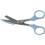 Miltex Nurses Scissors, 5-1/2", 14.0cm, Fluoride Coated, Coated Safety Guard, Blue