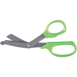 Miltex Utility Scissors, 8" (20.3cm), Fluoride Coated, Lower Serrated Blade, Neon Green Finger Rings