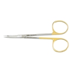 Miltex Iris Scissors, Curved, SuperCut Carb-N-Sert Blades - 4-1/2"