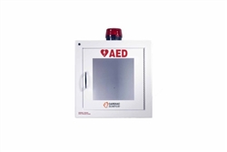 AED Wall Cabinet: Surface Mount with Alarm & Strobe (Security Enabled)