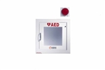 AED Wall Cabinet: Semi-Recessed with Alarm & Strobe, Security Enabled