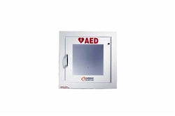 AED Wall Cabinet: Fully-Recessed with Alarm, Security Enabled