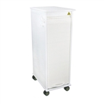 TrippNT Polyethylene MRI Lockable Cart - White, 12" x 35" x 19"