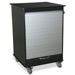 TrippNT Polyethylene Mobile Lab Cabinet - Small, Black and Silver