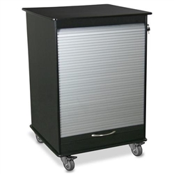 TrippNT Polyethylene Mobile Lab Cabinet - Small, Black and Silver