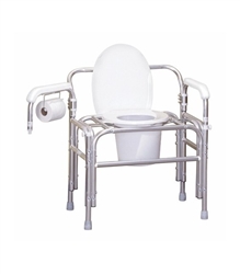 Gendron Bariatric Bedside Patient Care Commode Chair with Dual Swing Arms, 850 lbs Weight Capacity