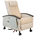 Winco Vero PRC with Swing Arms, 5" Casters, Footplate, Battery Backup, Recline Switch on Patient Right