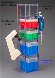 Poltex Lab Bench Vertical Organizer PETG-5 Pocket (Bump, BRK 1/2, PIPTRBRK 1/2)