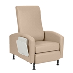 Winco Vero XL Care Cliner, Gas Back, Fixed Arms - 5" Casters