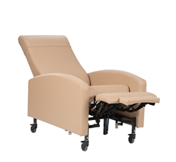 Winco Vero Care Cliner w/ Push Back, Fixed Arms & 3" Casters