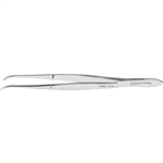 Miltex 5" Dressing Forceps - Curved Narrow Tips - Non-Locking - Thumb Handle