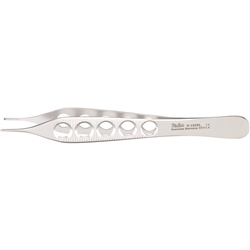 Miltex Adson 4.75" Tissue Forceps, 1 x 2 Teeth with Tying Platform, Lightweight Handle