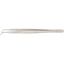 Miltex Gerald Forceps, 7", Dressing, Curved, Serrated