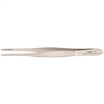 Miltex 4-5/8" Dressing Forceps - Delicate Serrated Tips - Non-Locking - Fluted Handles