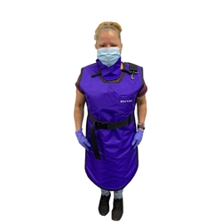 Wolf X-Ray 63012TC-TB-XX Protective Coat Apron, X-Large and Lead Free with Thyroid Collar, 0.5mm