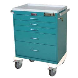 Harloff 6315E, Workstation Cart, Four Drawers with Basic Electronic Pushbutton Lock, Standard Package