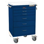 Harloff 6416E, Classic Line Treatment Procedure Cart, Six Drawers with Basic Electronic Pushbutton Lock, Standard Package
