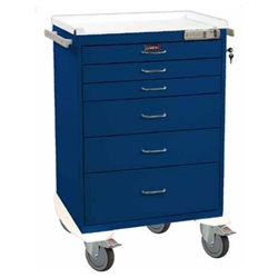 Harloff 6416E, Classic Line Treatment Procedure Cart, Six Drawers with Basic Electronic Pushbutton Lock, Standard Package